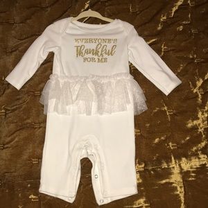 Infant Girl Thanksgiving Onesie Outfit 9M